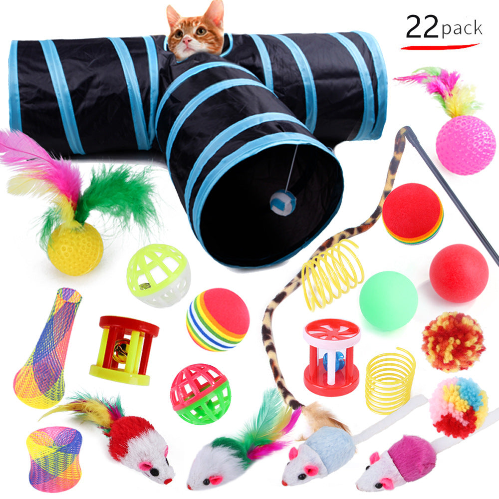 Cat Toy Set Funny Cat Assembled Toys Cat Tunnel Cat Tunnel Pet Supplies - Go Bagheera