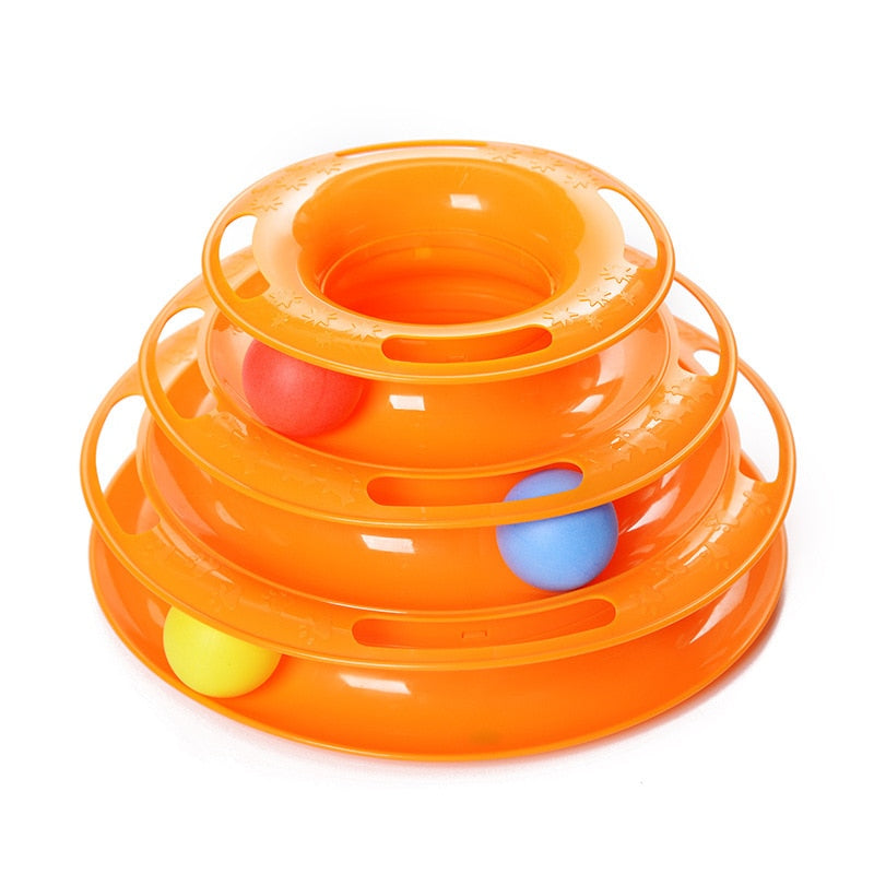 Three Levels pet cat toy Tower Tracks Disc - Go Bagheera