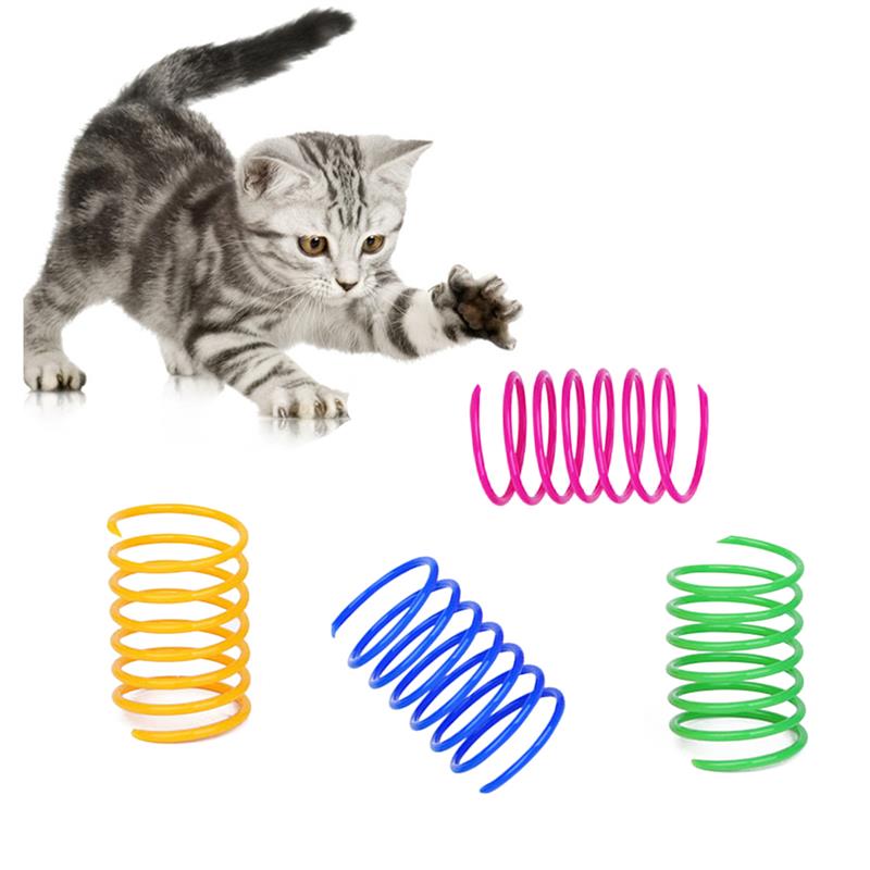 4Pcs Cat Colorful Spring Toys - Go Bagheera