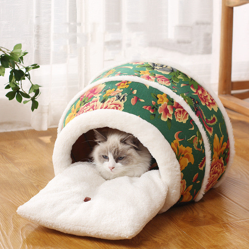 Honey Pot Cat Nest Cartoon Cat Bed House Cave Lounger For Cats Kittens Puppy Kennel Warm Closed Box Cute Pet Sleep Bag Small Dog - Go Bagheera