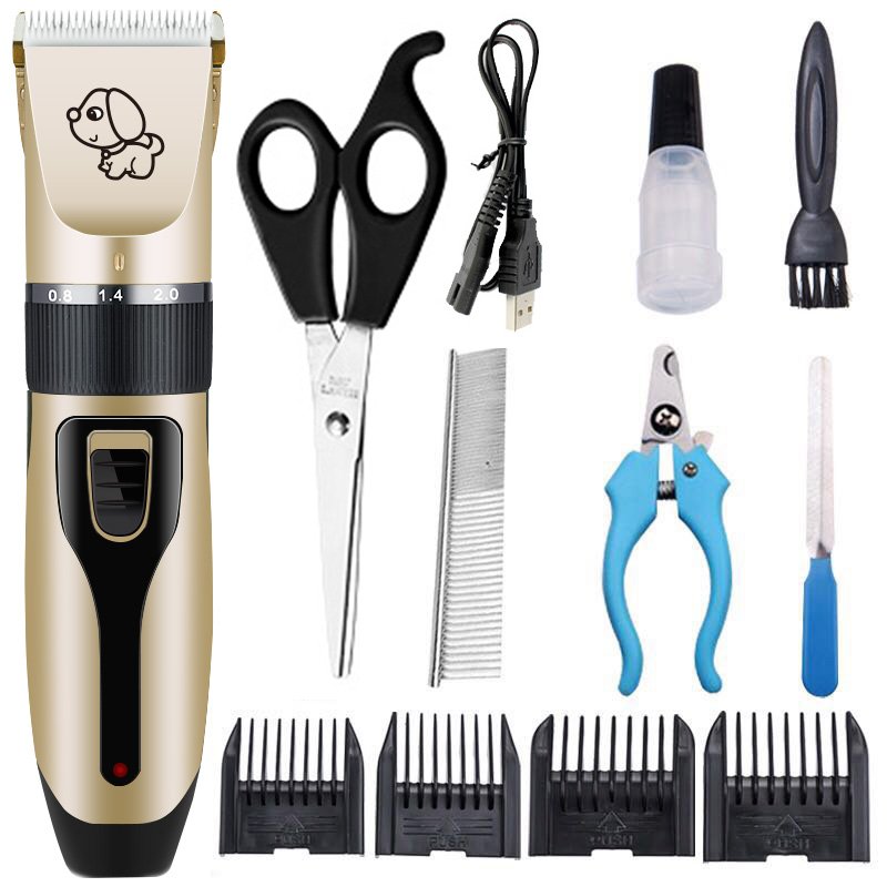 Rechargeable Professional Hair Clipper (Pet/Cat/Dog/Rabbit) Hair Trimmer Dog Hair Clipper Grooming Shaver Set Pets Haircut Tool - Go Bagheera