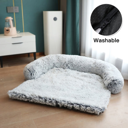 Winter Large Dog Sofa Bed with Zipper Dogs Bed Removable Cover Plush Kennel Cat Beds Mats House Sofa Bed Mat for Large Dog - Go Bagheera