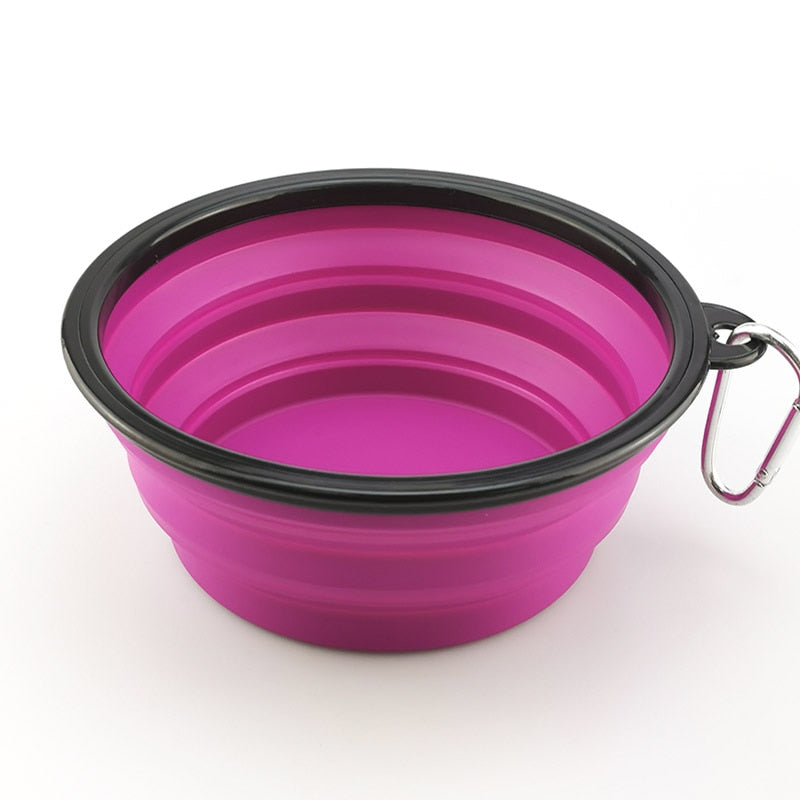 1000ML Pet Bowl Folding Silicone Travel Dog Bowls Walking Portable Water Bowl For Small Medium Dogs Cat Bowls Pet Eating Dishes - Go Bagheera