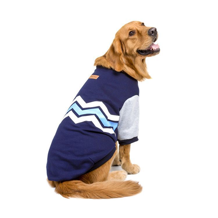 New Pet Clothing Dog Clothes Cotton Big Dog Wave Sweater Pet Supplies Pet Sweater Leisure - Go Bagheera