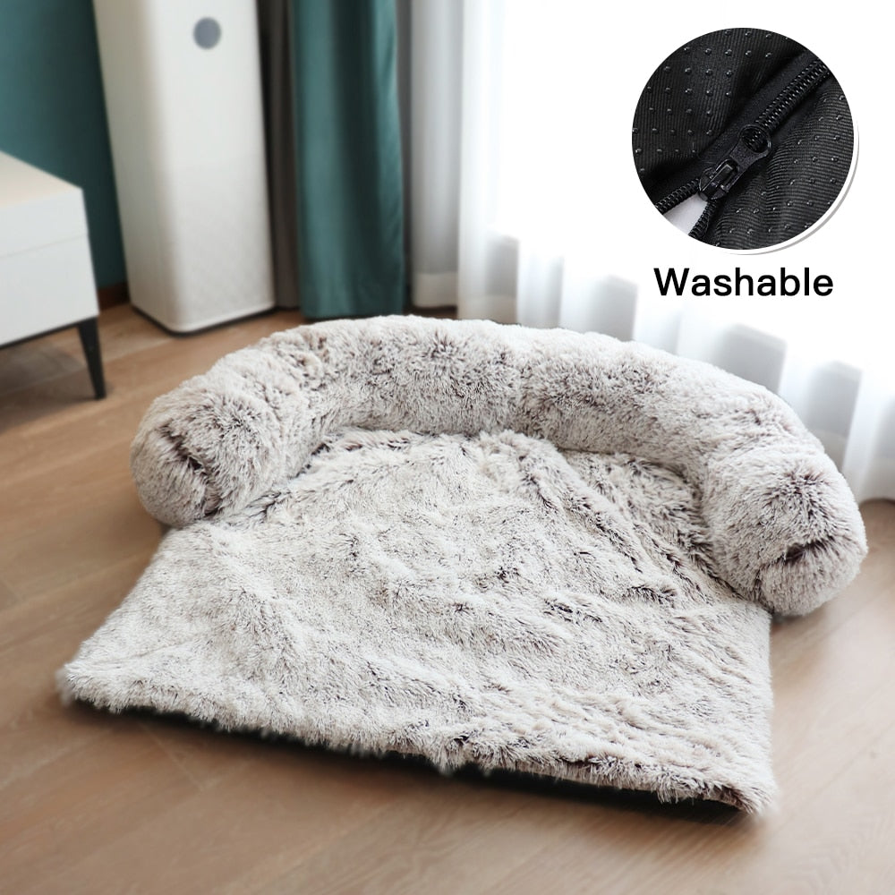 Winter Large Dog Sofa Bed with Zipper Dogs Bed Removable Cover Plush Kennel Cat Beds Mats House Sofa Bed Mat for Large Dog - Go Bagheera