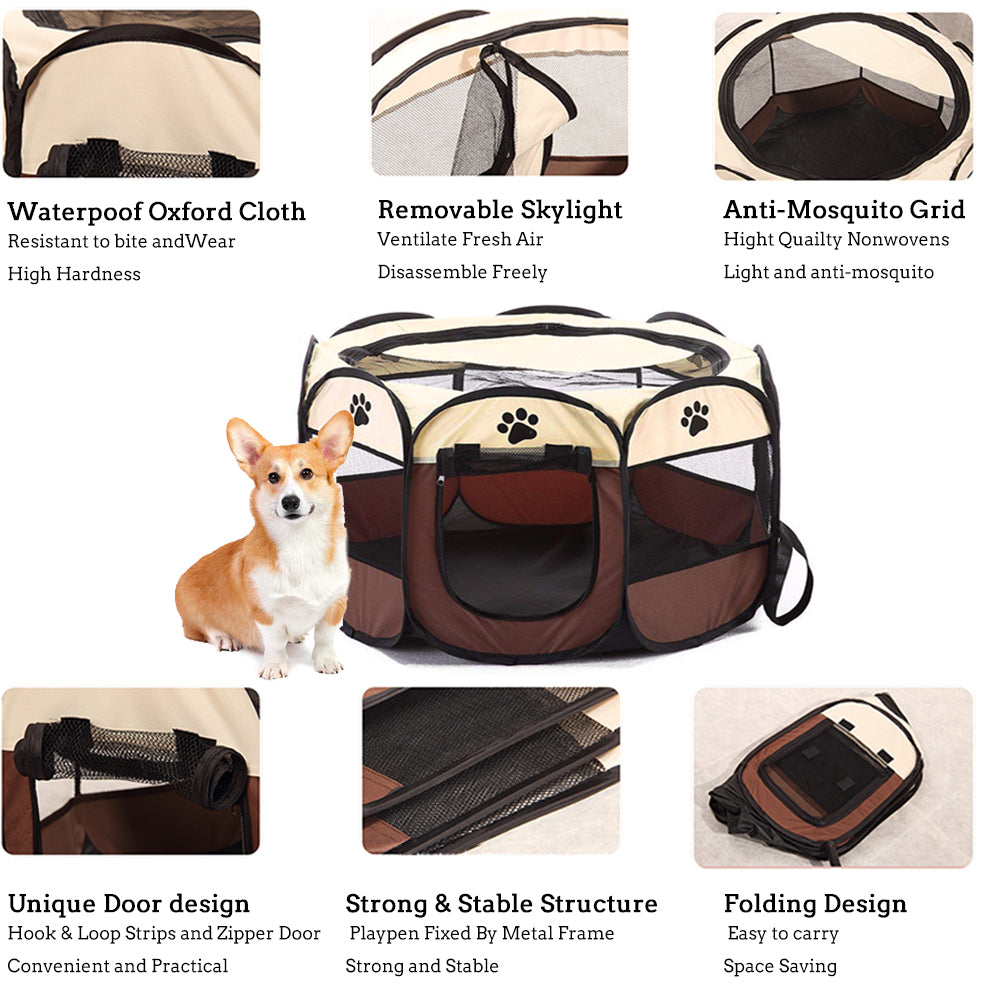 Portable Foldable Pet Playpen - Go Bagheera