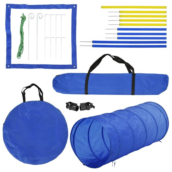 PawHut Dog Agility Starter Kit Pet Outdoor Exercise Training Set - Go Bagheera