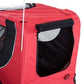PawHut Foldable Pet Bike Trailer Dog Cat Travel Bicycle Carrier, Red - Go Bagheera