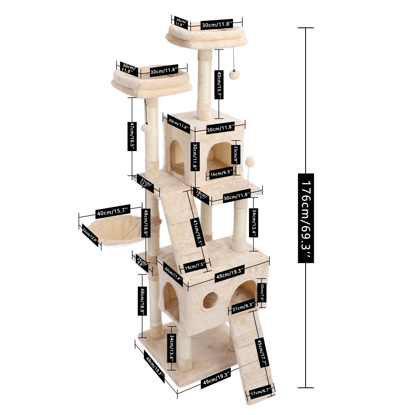 Cat Climbing Toy Scratching Post - Go Bagheera