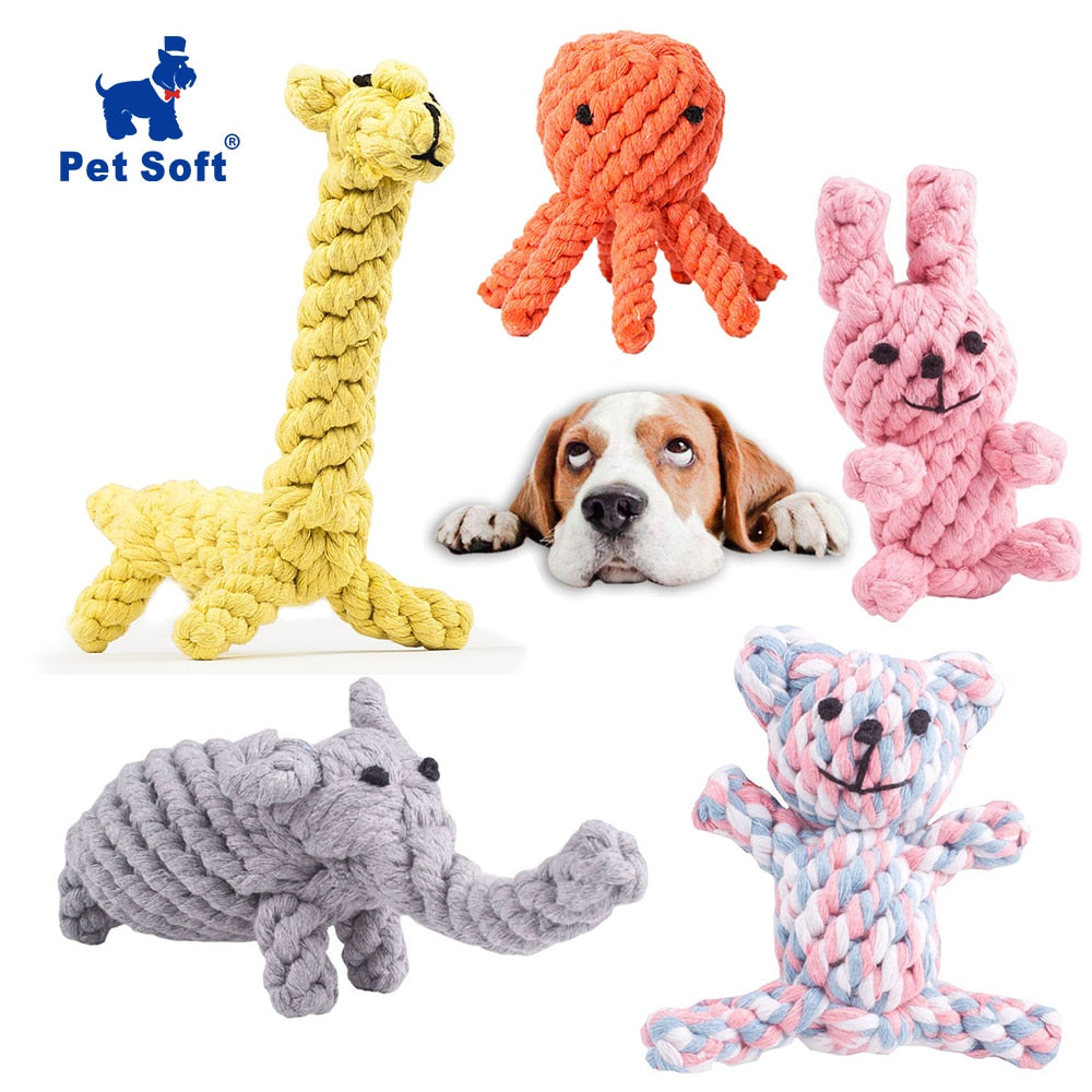 Animal Design Rope Toys - Go Bagheera